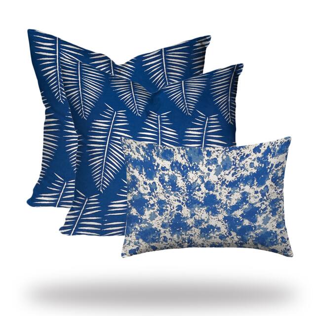 CORALINE Collection Indoor/Outdoor Lumbar Pillow Set, Sewn Closed - 20 x 20 - 20 x 20