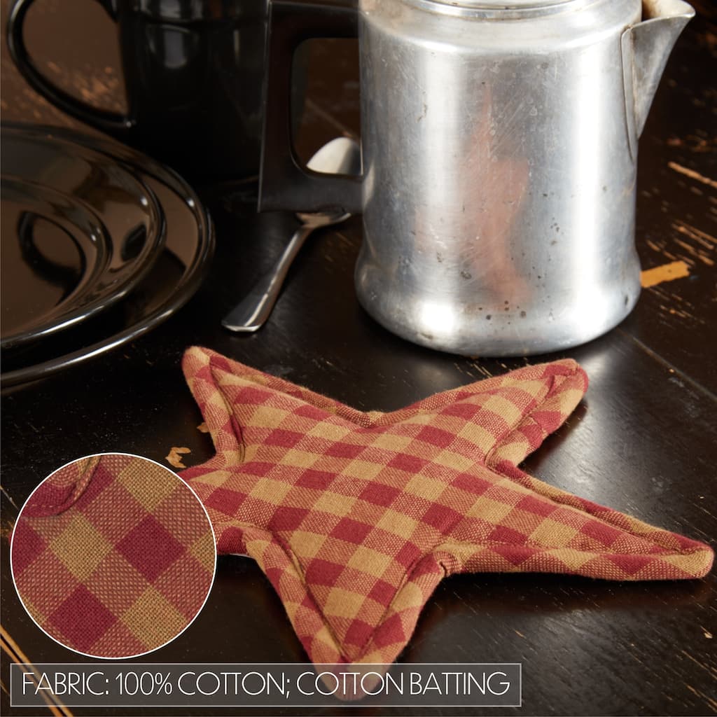 Burgundy Star Trivet Star Shape 10 - Trivet 10