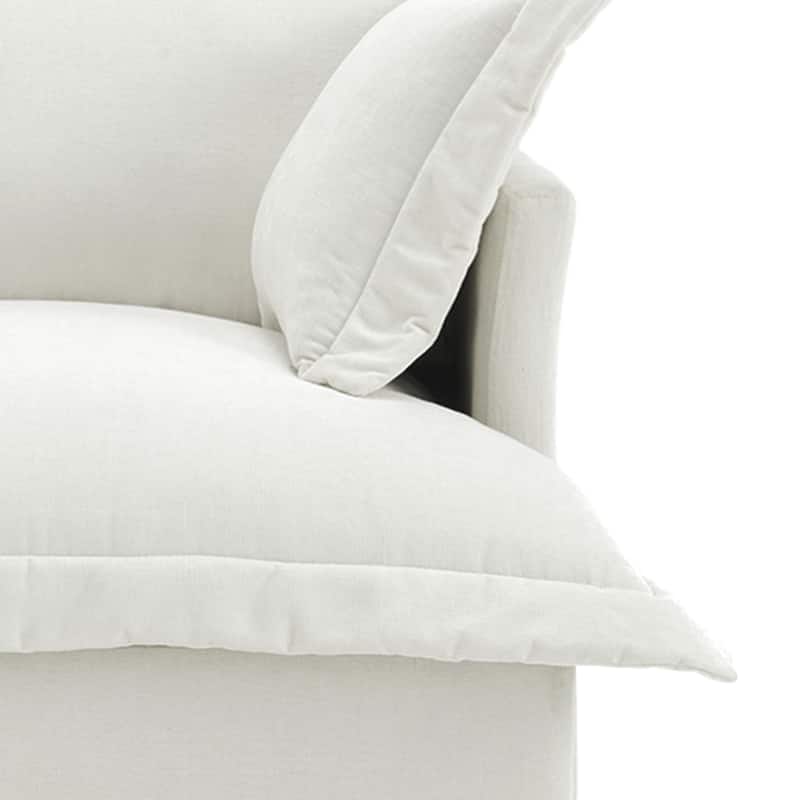 39"W Oversized Chenille Comfy Cloud Chaise Lounge with Ottoman