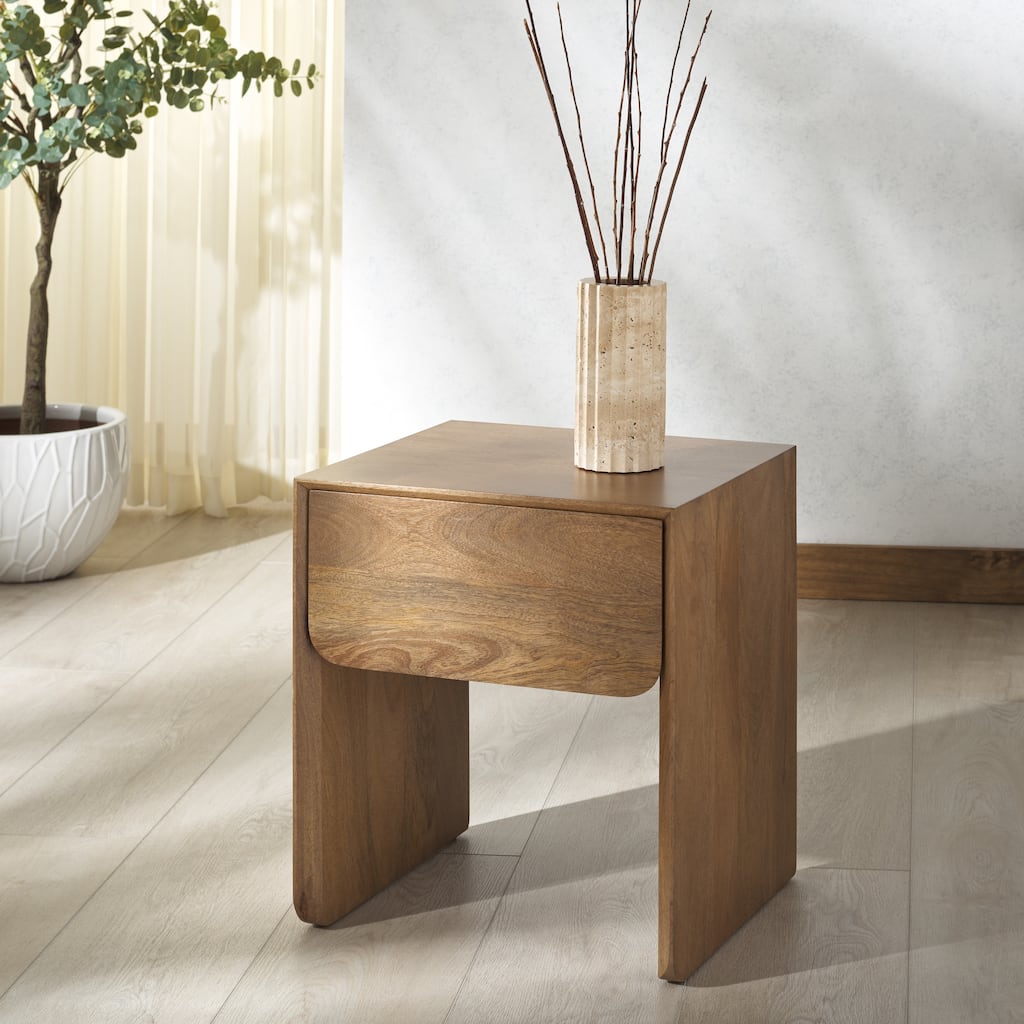 SAFAVIEH Couture Grigorio 1-Drawer Nightstand, Fully Assembled