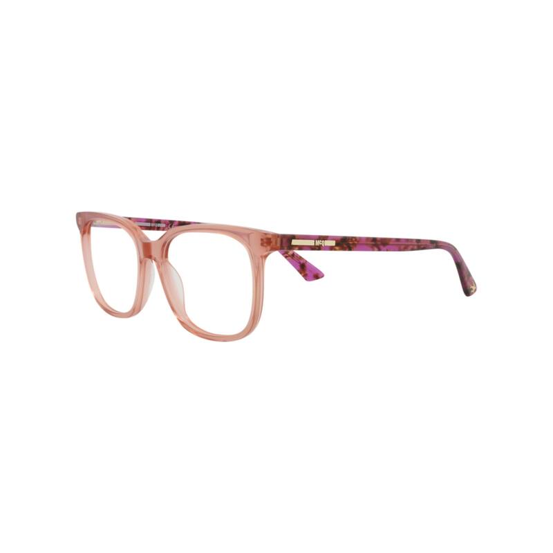 McQ Alexander McQueen Square-Frame Acetate Optical Frames - Pink Havana Transparent - N/A
