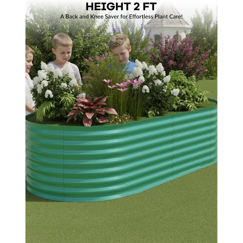 Galvanized Raised Planter Boxes Outdoor, for Vegetables, Fruits, Flower