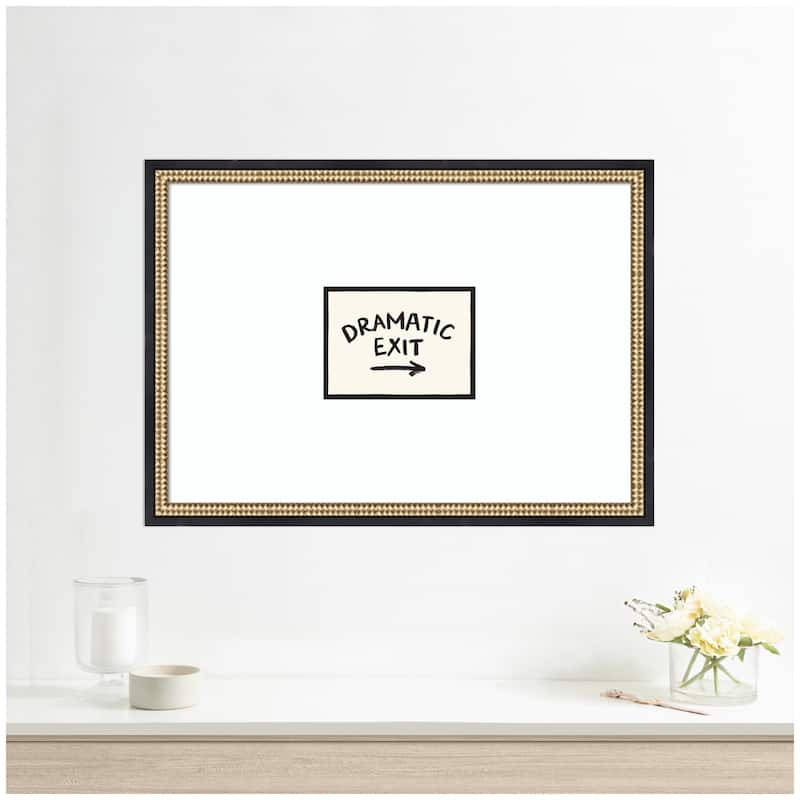 Kate and Laurel Dramatic Exit Entryway Sign by Lucky Guava Framed Wall Art Print
