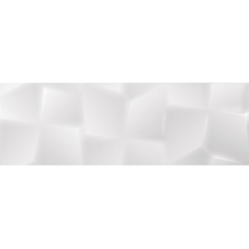 Apollo tile 12" x 36" Galactic Satin White Ceramic Tile (17.16 sq ft/case) - 6 Pack