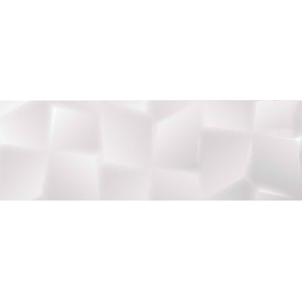 Apollo tile 12" x 36" Galactic Satin White Ceramic Tile (17.16 sq ft/case) - 6 Pack