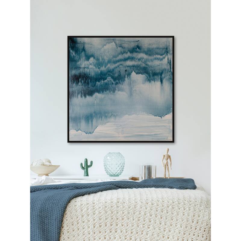 Blue Iceberg Floater Framed Print on Canvas
