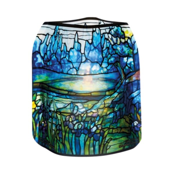 Modgy Expandable Tiffany Style Irises Luminaries with LED Candles - Set of 4 - 6 in. x 6.5 in.