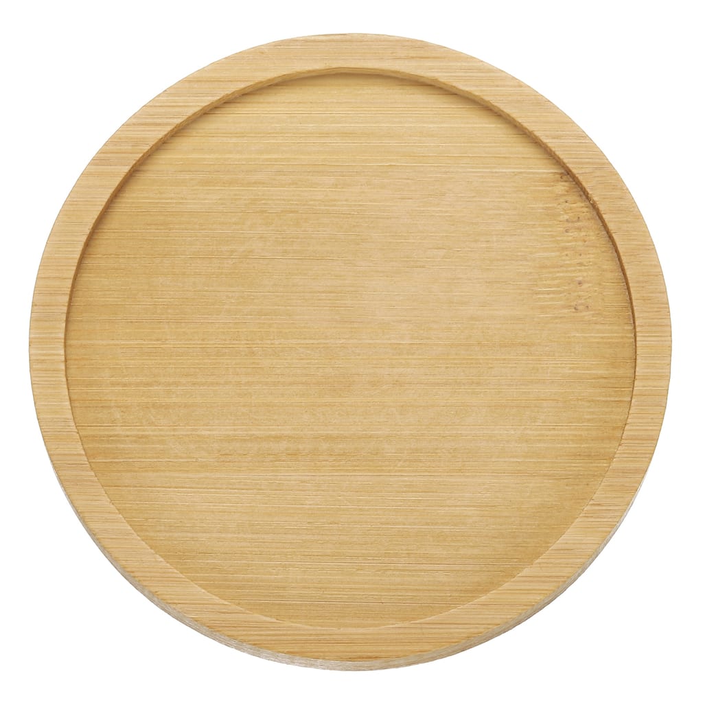 Bamboo Coaster Natural Wooden Drink Coasters Round 3.7inch - Wood color