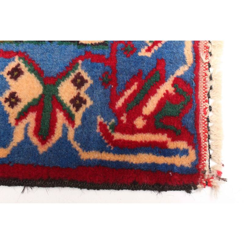 ECARPETGALLERY Hand-knotted Teimani Red Wool Rug - 2'9 x 4'5