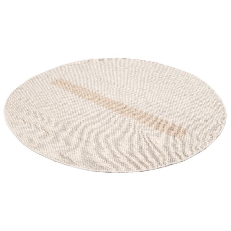 ECARPETGALLERY Braid weave Sienna White Wool Rug - 5'10 x 5'10