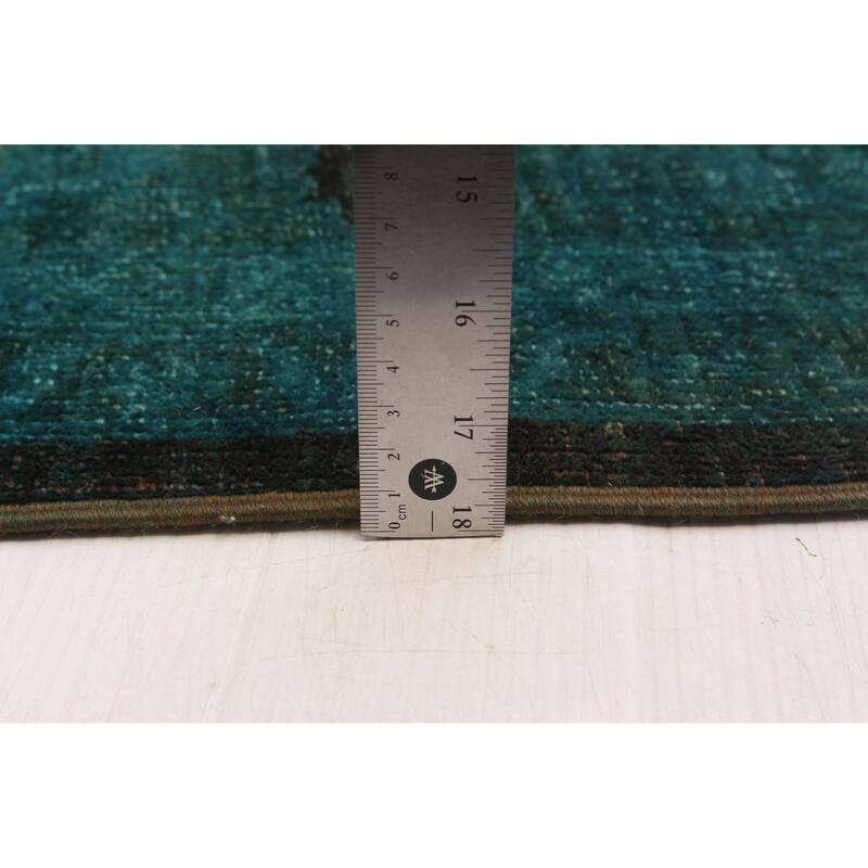 ECARPETGALLERY Hand-knotted Vibrance Teal Wool Rug - 7'11 x 9'9