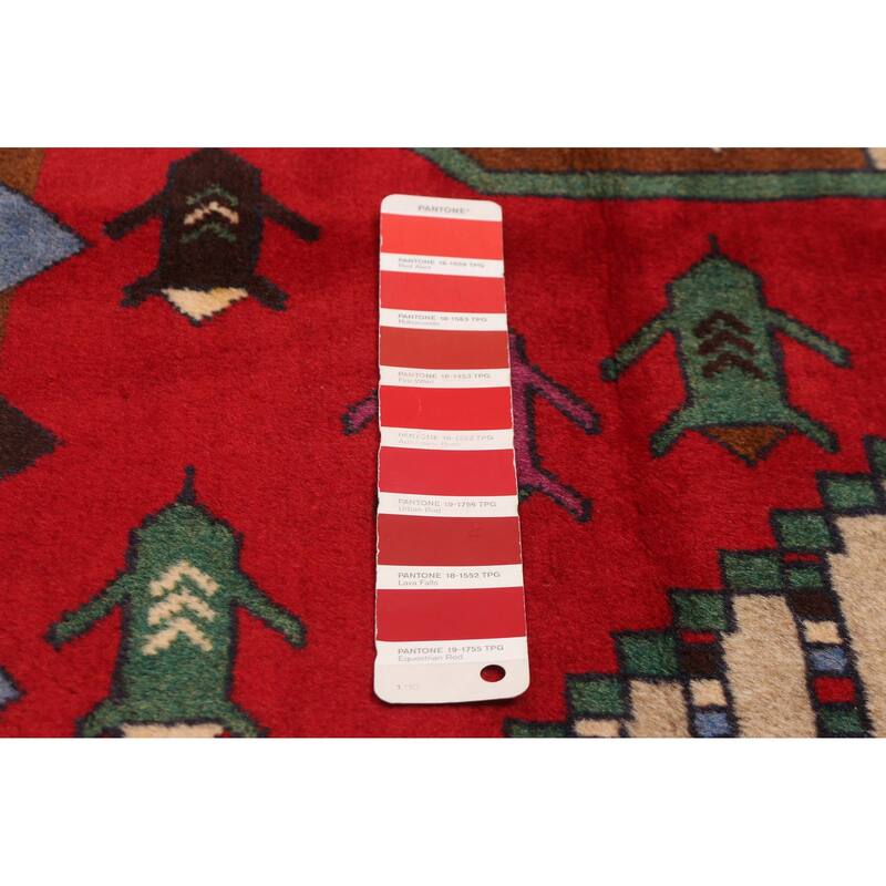 Teimani Red Rug 3'8" x 6'4" - 3'8 x 6'4