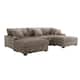 118.4"W Plush Modular Sectional Sofa with Pillows