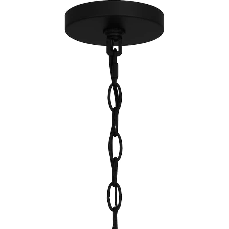 Mulberry 1-Light Matte Black Outdoor Hanging Lantern