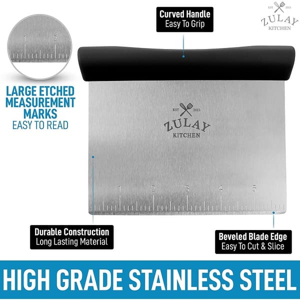 Premium Stainless Steel Bench Scraper
