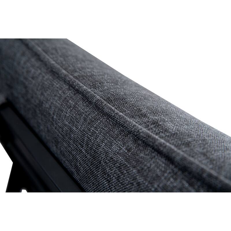 NADAAL STUDIOS Varyn Outdoor Accent Chair, Stainless Steel Frame and Olefin Upholstery, Speckled Charcoal