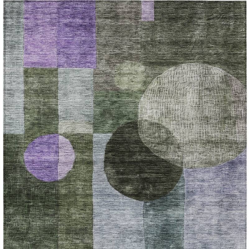 HomeRoots Geometric Transitional Rectangle Outdoor Rug