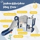 preview thumbnail 21 of 42, Versatile 9-in-1 Kids Slide Playset: Spaceship Design with Slide, Tunnel, Ring Toss, Whiteboard, and Basketball Hoop