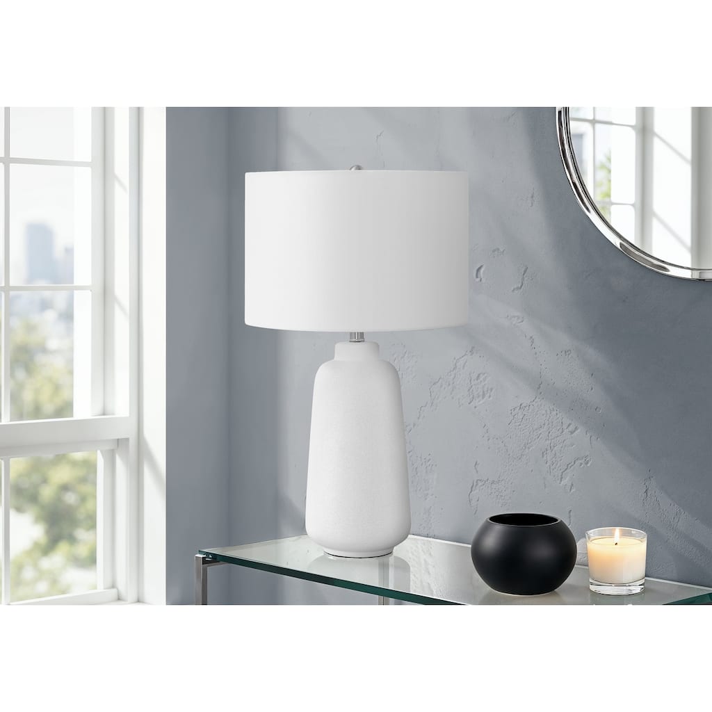 Lighting, 26"h, Table Lamp, Cream Ceramic, Ivory / Cream Shade, Modern