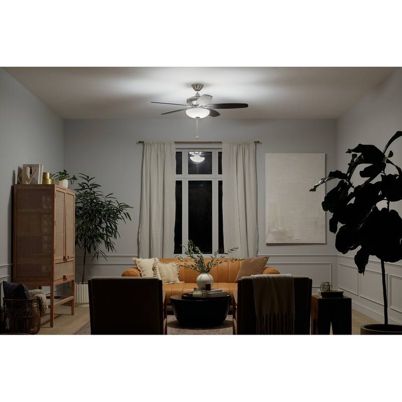 Kichler Renew Select 52 inch LED Ceiling Fan Brushed Stainless Steel with Reversible Blades