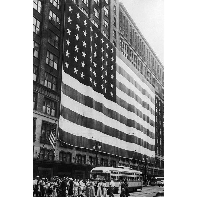 J.L. Hudson Co. Black and White Gallery Wrapped Canvas