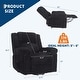 preview thumbnail 15 of 37, Corduroy Recliner Chair, Manual Recliner Sofa with Handle, Pillow Top Arms, Thick Padding, Side Pocket, 330Lbs Capacity