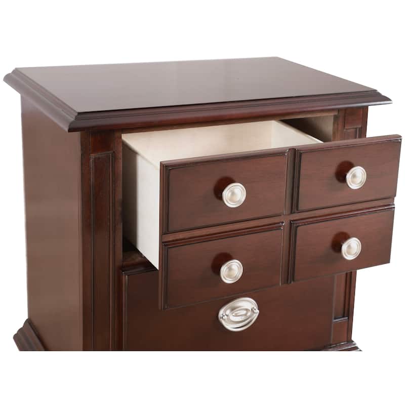 Rattan End table with drawer, Modern nightstand, side table for living room, bedroom,natural