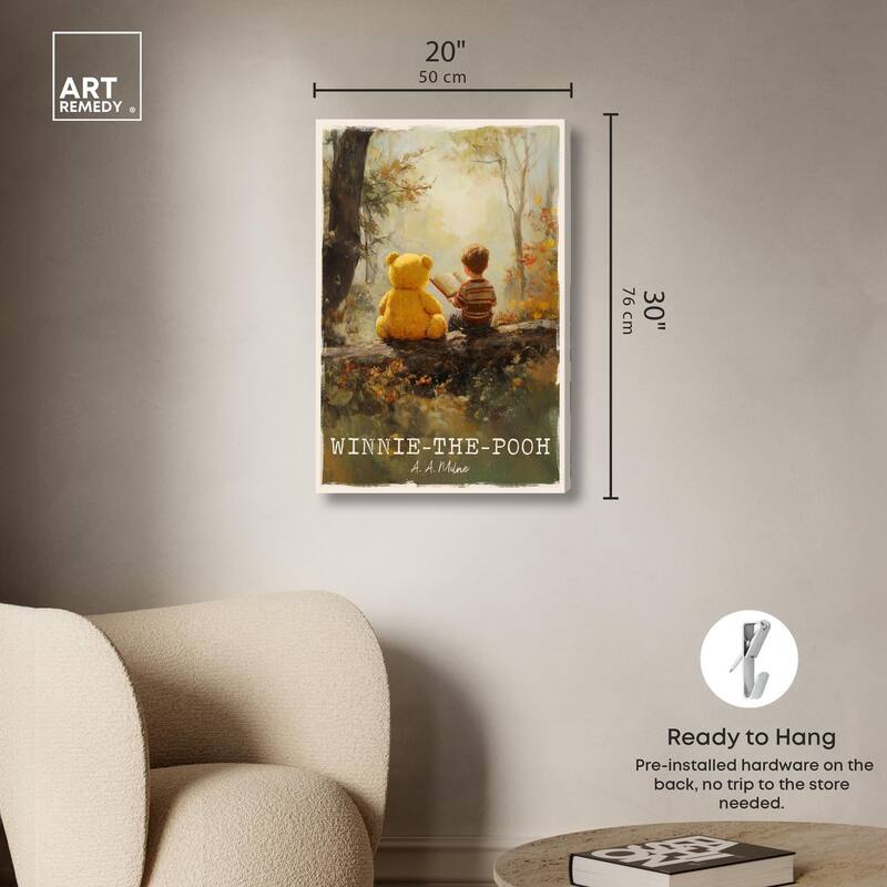 Classic Winnie the Pooh Canvas by Art Remedy, Gallery Wrapped