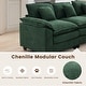 preview thumbnail 11 of 109, Modular Cloud Chenille Sectional Sofa with Ottomans, Deep Seat Convertible L-Shaped or U-Shaped Couch