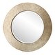 preview thumbnail 2 of 5, Allan Andrews Round Wood Framed Textured Metal Wall Mirror - 36"D