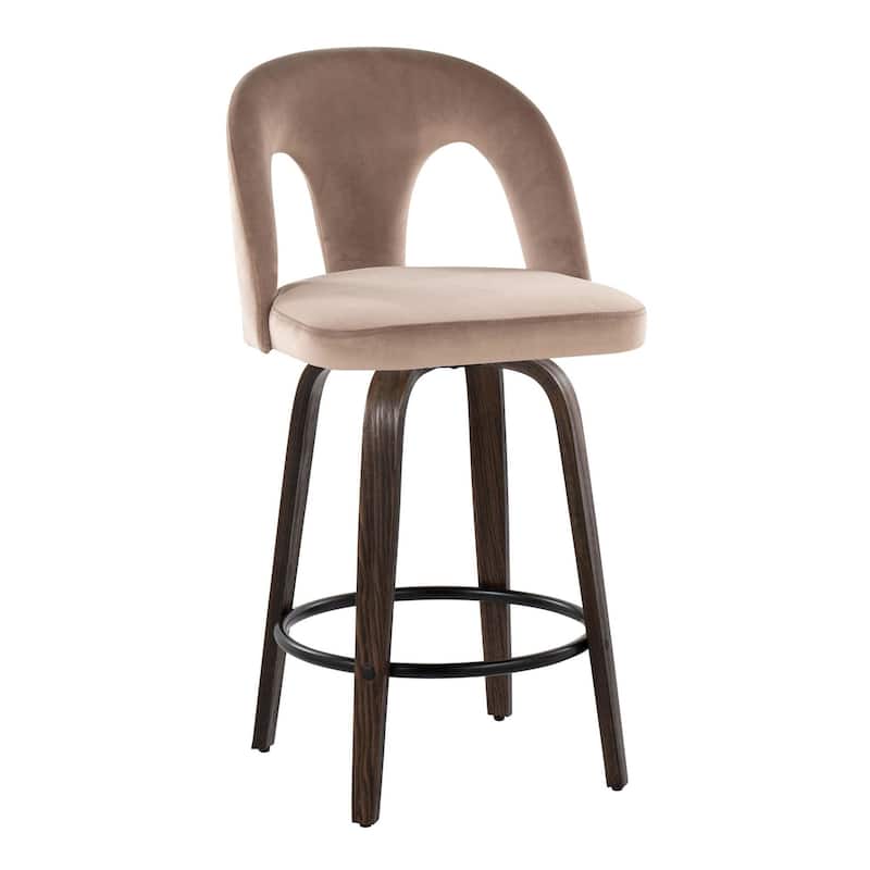Ava Upholstered 26" Fixed-Height Counter Stool - Set of 2