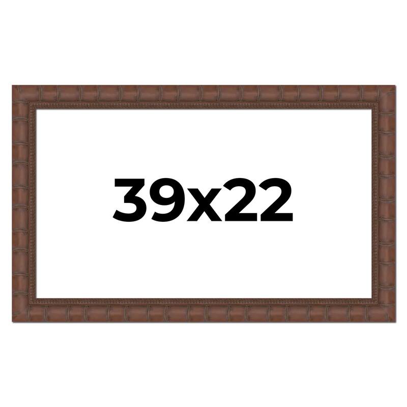 39x22 Frame Pewter Solid Wood Picture Frame Width 1.625 Inches | Interior Frame Depth 0.6875 Inches