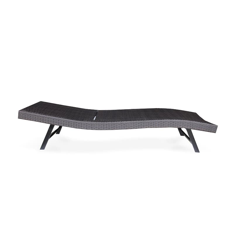 M4H Faro Recline Patio Single Chaise Lounge with 5-Position Backrest