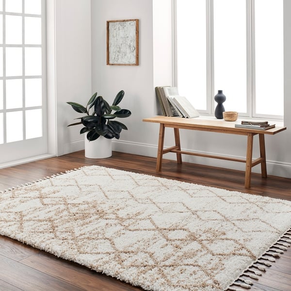 slide 2 of 15, Simon Global Area Rug Cream - 9' 2" x 12'