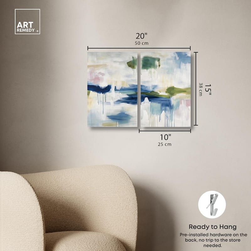 Kairos I Canvas Set of 2 by Art Remedy, Gallery Wrapped