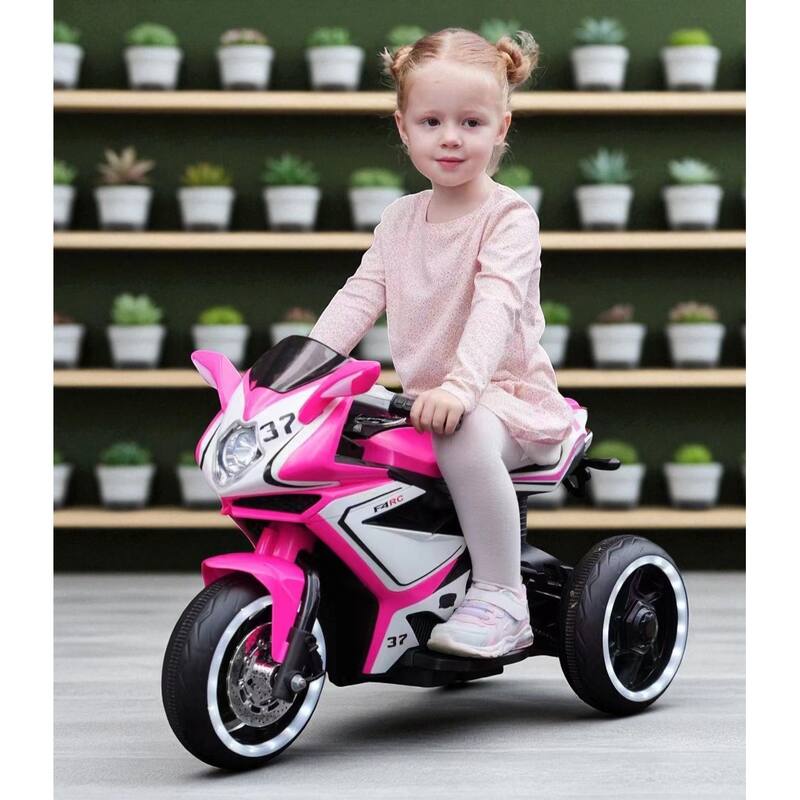 6V Red Kids Electric Ride On Motorcycle with Music Lights MP3 for Boys and Girls Ages 3-4