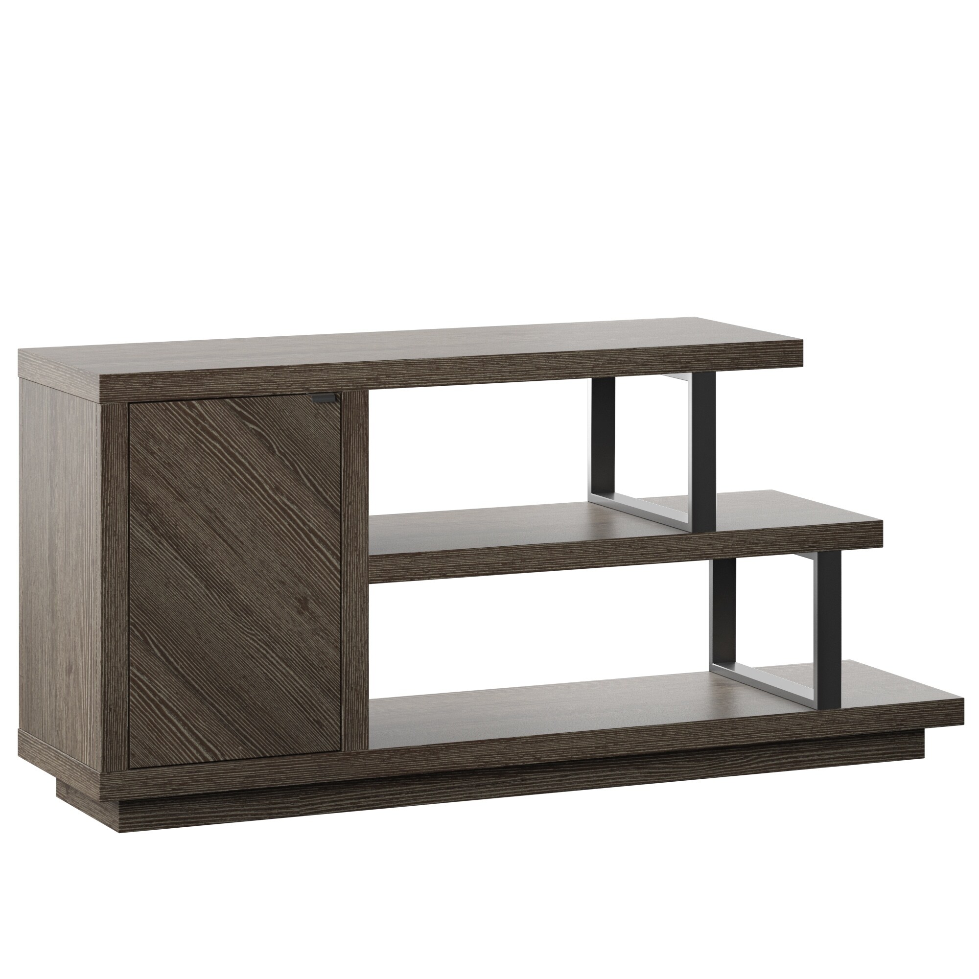 Asymmetrical TV Stand for 55" TVs with Storage
