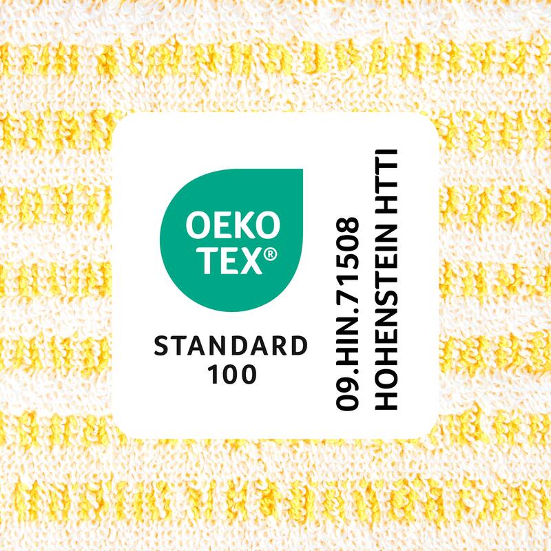 TOWN & COUNTRY PLAY 4-Piece Striped Reversible Terry Brights Washcloth Set, 13x13-Inch, 100% BCI Cotton - 13"x13"