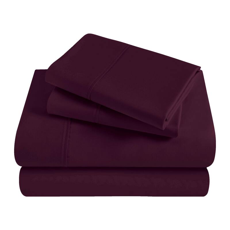 Superior Egyptian Cotton 300 Thread Count Solid Bed Sheet Set