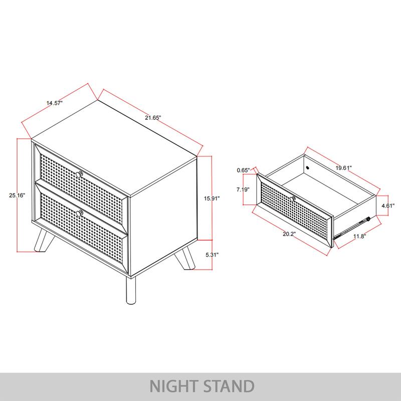 CraftPorch 5-pieces Mid-Century Modern Bedroom Set