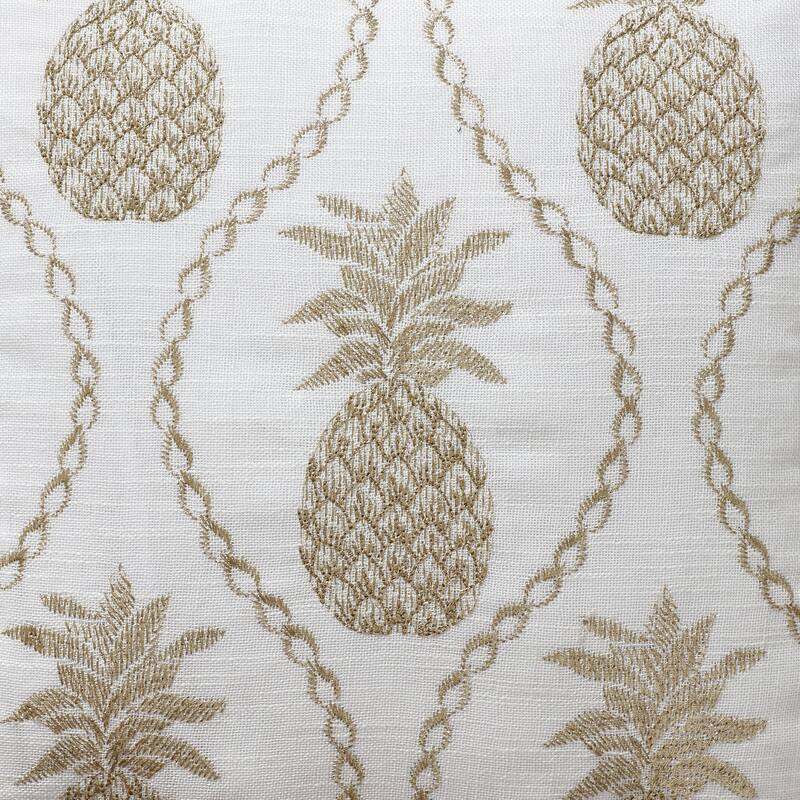 Tommy Bahama Golden Pineapples Gold Throw Pillow