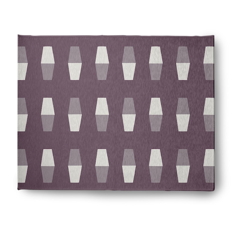 Bowling Pins Nautical Indoor/Outdoor Rug - Dusty Purple - 8' x 10'