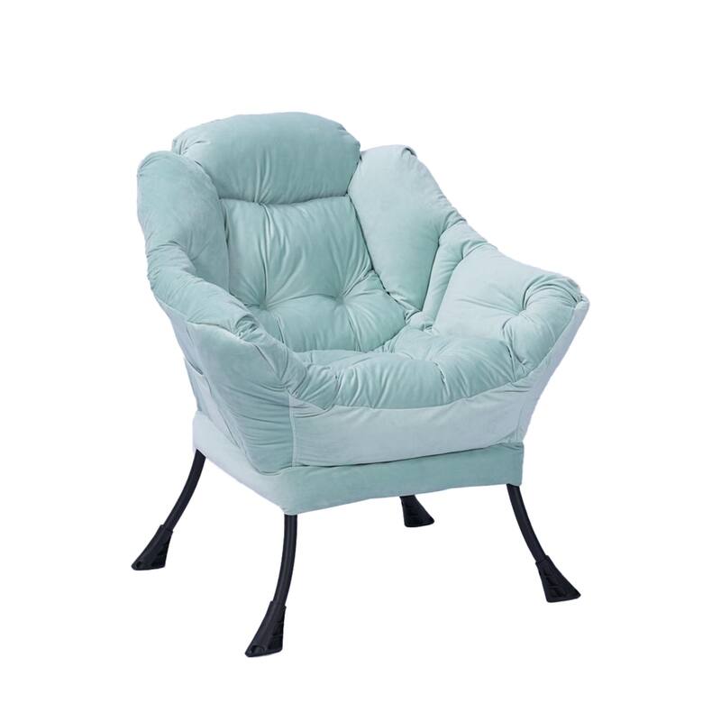 Modern Steel Frame Leisure Sofa Chair with Armrests and A Side Pocket