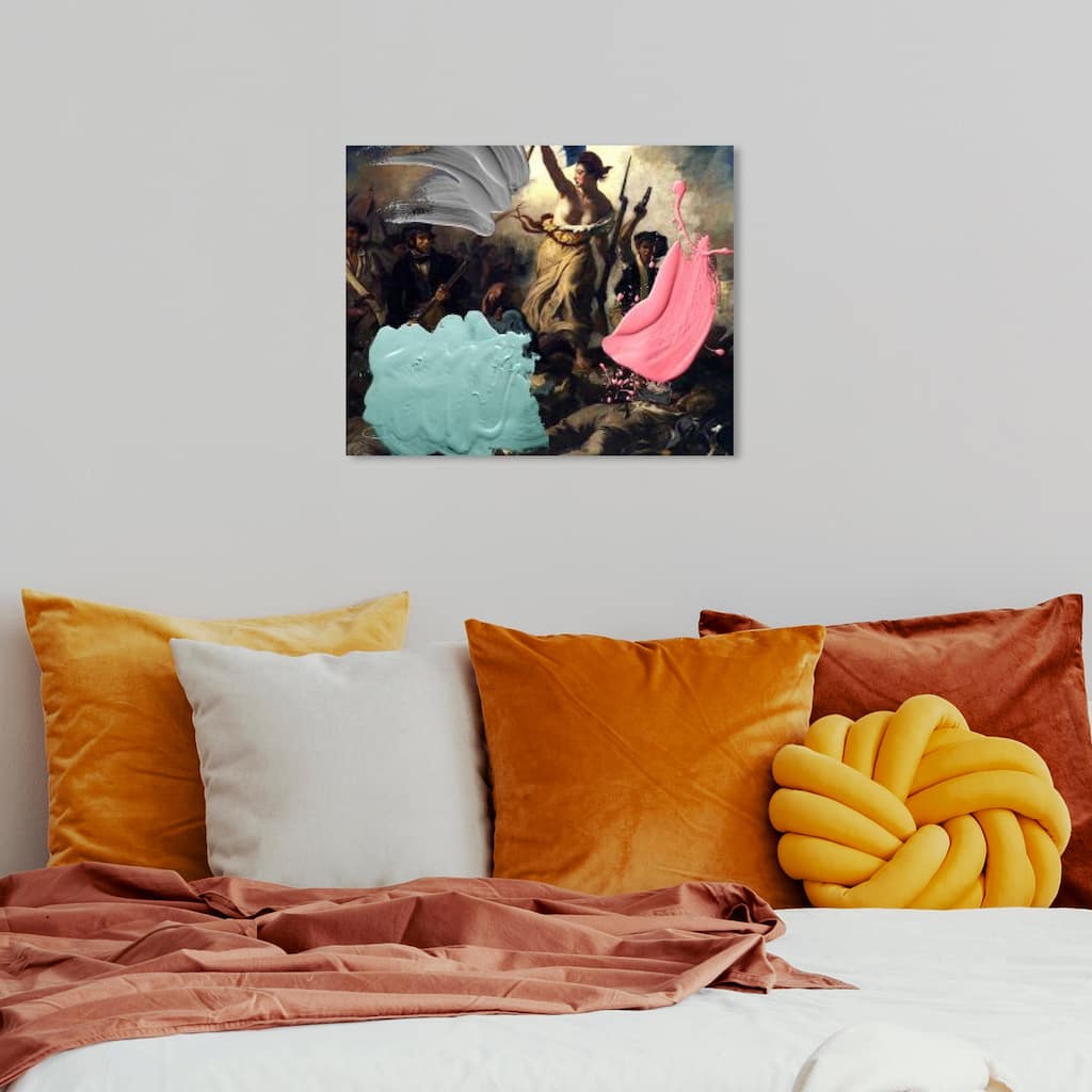 Wynwood Studio Canvas Classic and Figurative Grrrl Power Brown and Dark Brown Traditional Wall Art Canvas Print