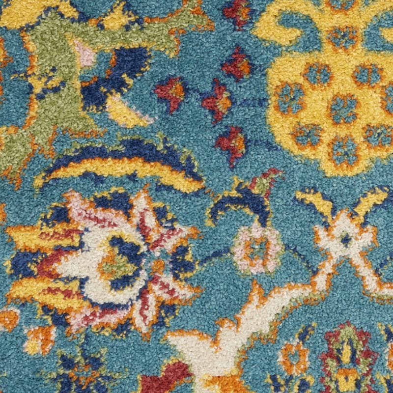 Sinu Power Loomed Floral Area Rug By HomeRoots - 9' x 12'