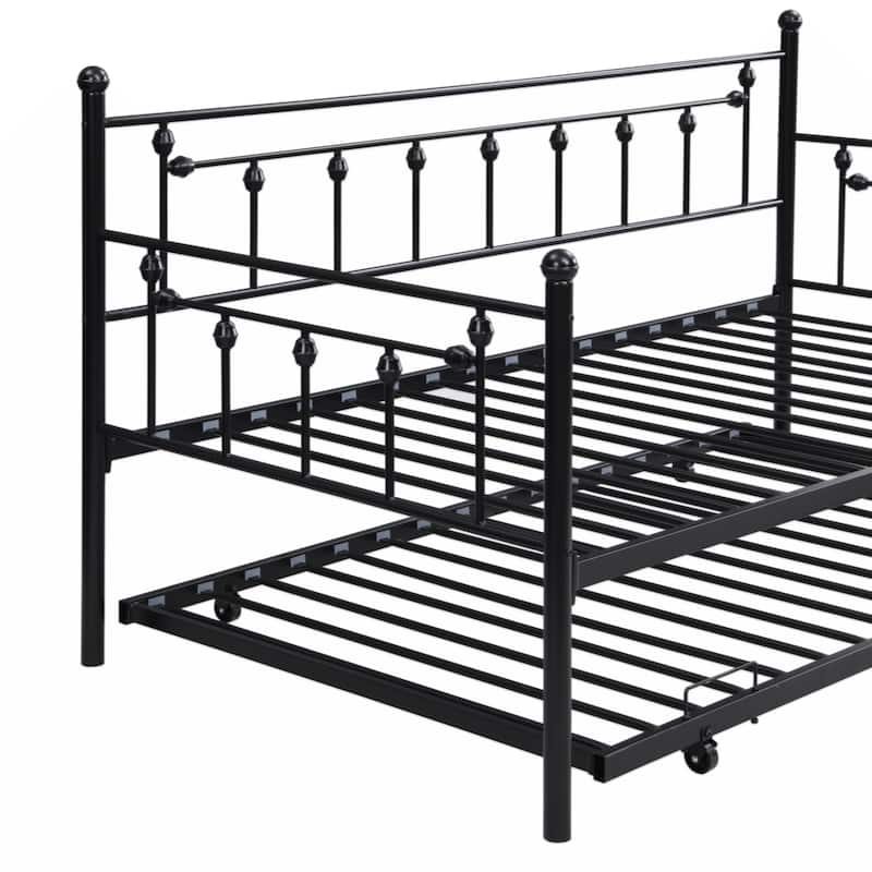 Twin Size Daybed with trundle BLACK