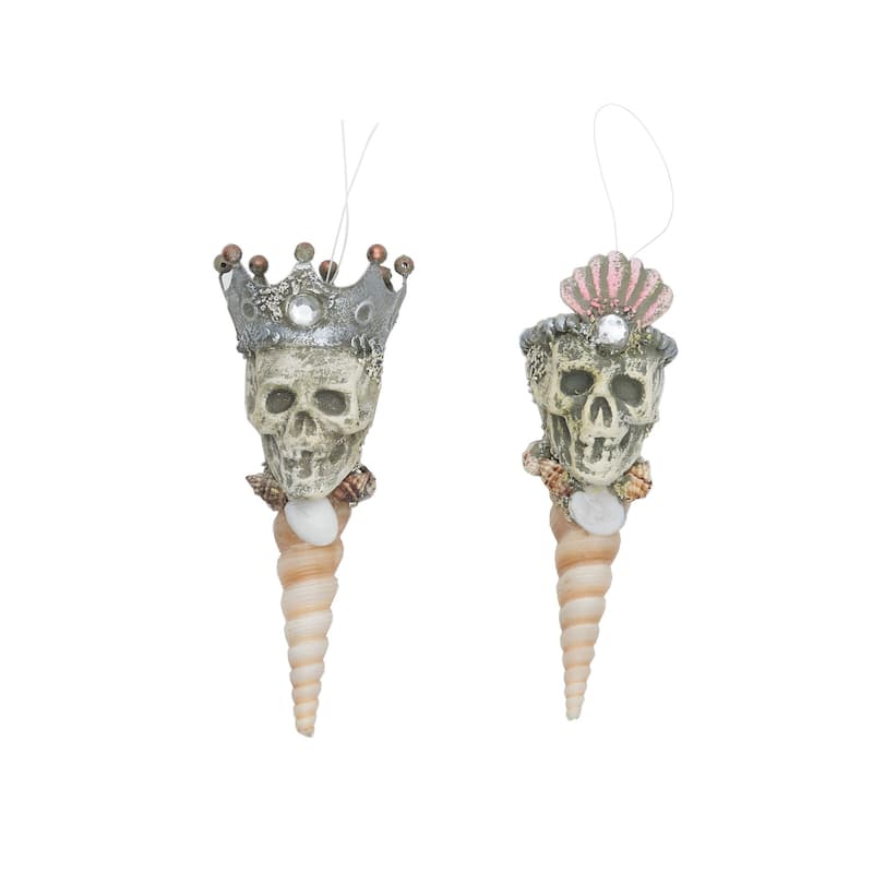 Dead Cove Finail Halloween Ornament ResinMetal Gi SheetShell A/2 - Set of 2