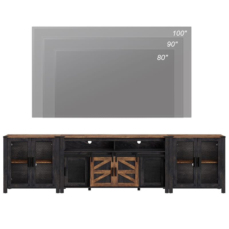 WAMPAT 2 in 1 TV Stand set for ups to 100 inch TV