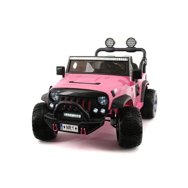 pink ride on car with parental remote control