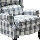 preview thumbnail 21 of 100, Olympus Upholstered Classic Manual Wingback Recliner with Spindle Legs by HULALA HOME